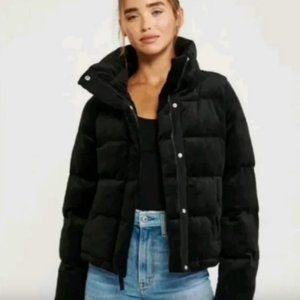 Abercrombie & Fitch Black Velvet Puffer